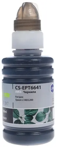 Чернила Cactus CS-EPT6641 черный 100мл для Epson L100/L110/L120/L132/L200/L210/L222/L300/L312/L350