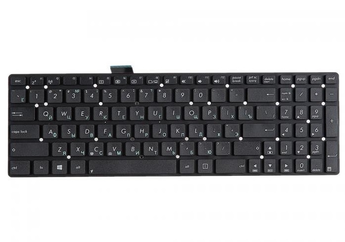 Клавиатура для ноутбука Asus K55 / K55A / K55Vd / K55Vj / K55Vm / K75Vj / R500V / R500Vd (черный)