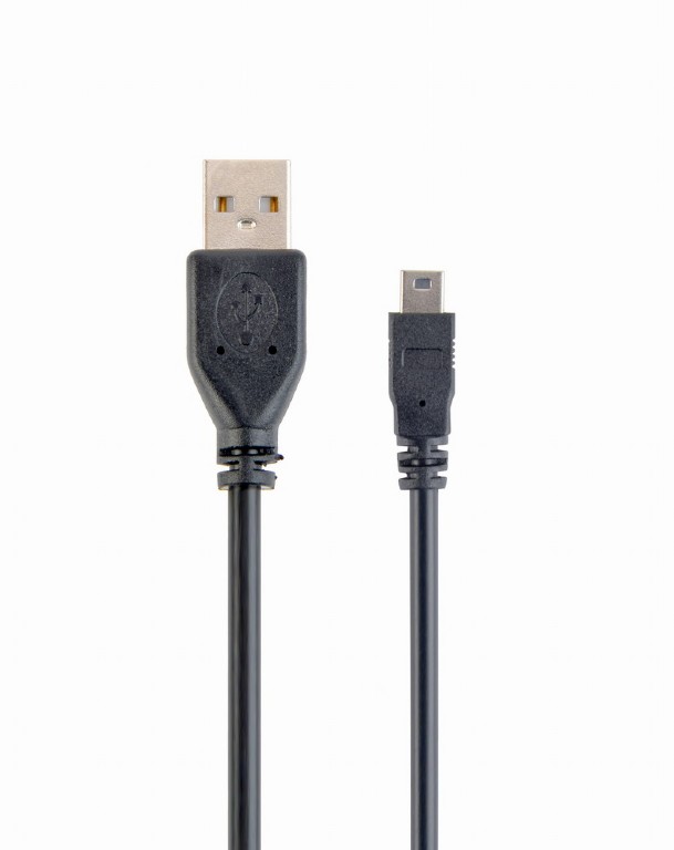 Кабель USB - miniUSB Cablexpert CCP-USB2-AM5P-6 1.8m, черный