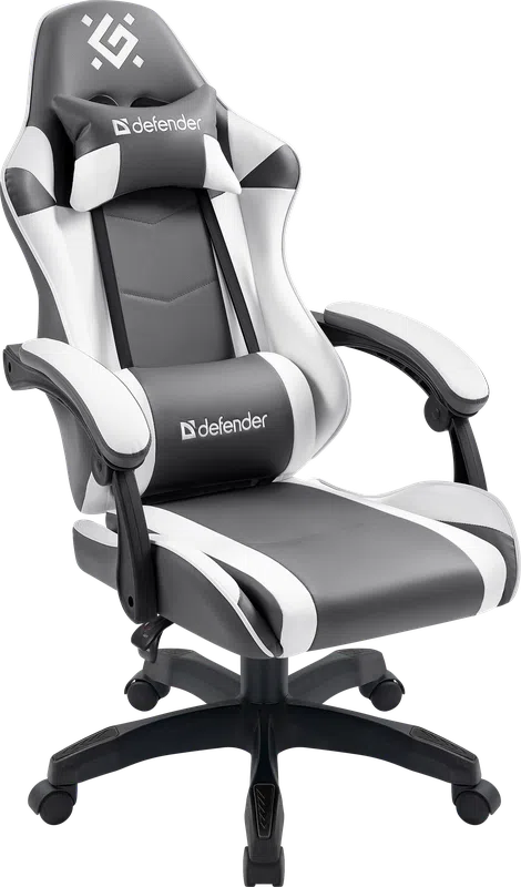Кресло игровое Defender Fortune серый/белый