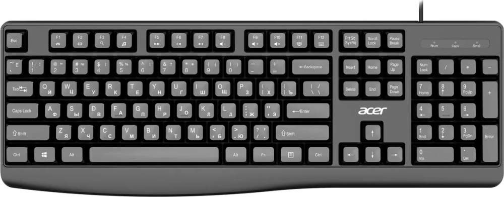 Клавиатура Acer OKW301, USB, черный
