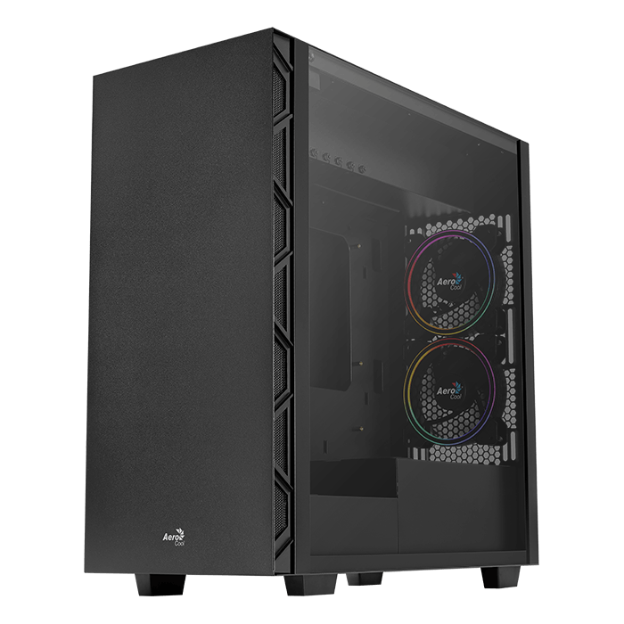 Корпус ATX без БП AeroCool Flo Saturn FRGB-G-BK-v1 черный