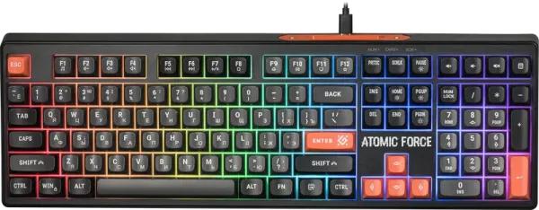 Клавиатура Defender Atomic Force GK-005, черный/серый