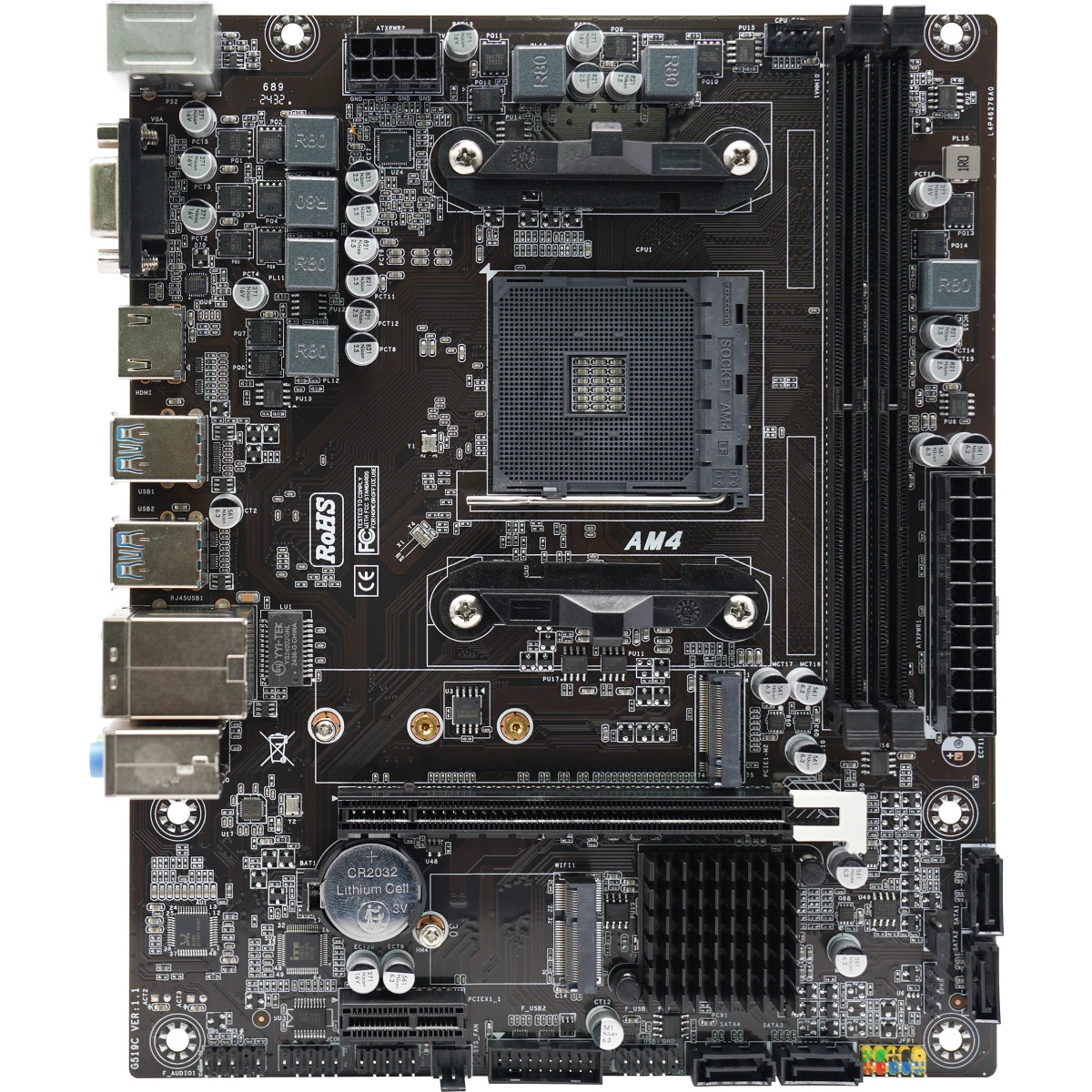 Материнская плата Socket AM4 AFOX A320D4-MA2-V2