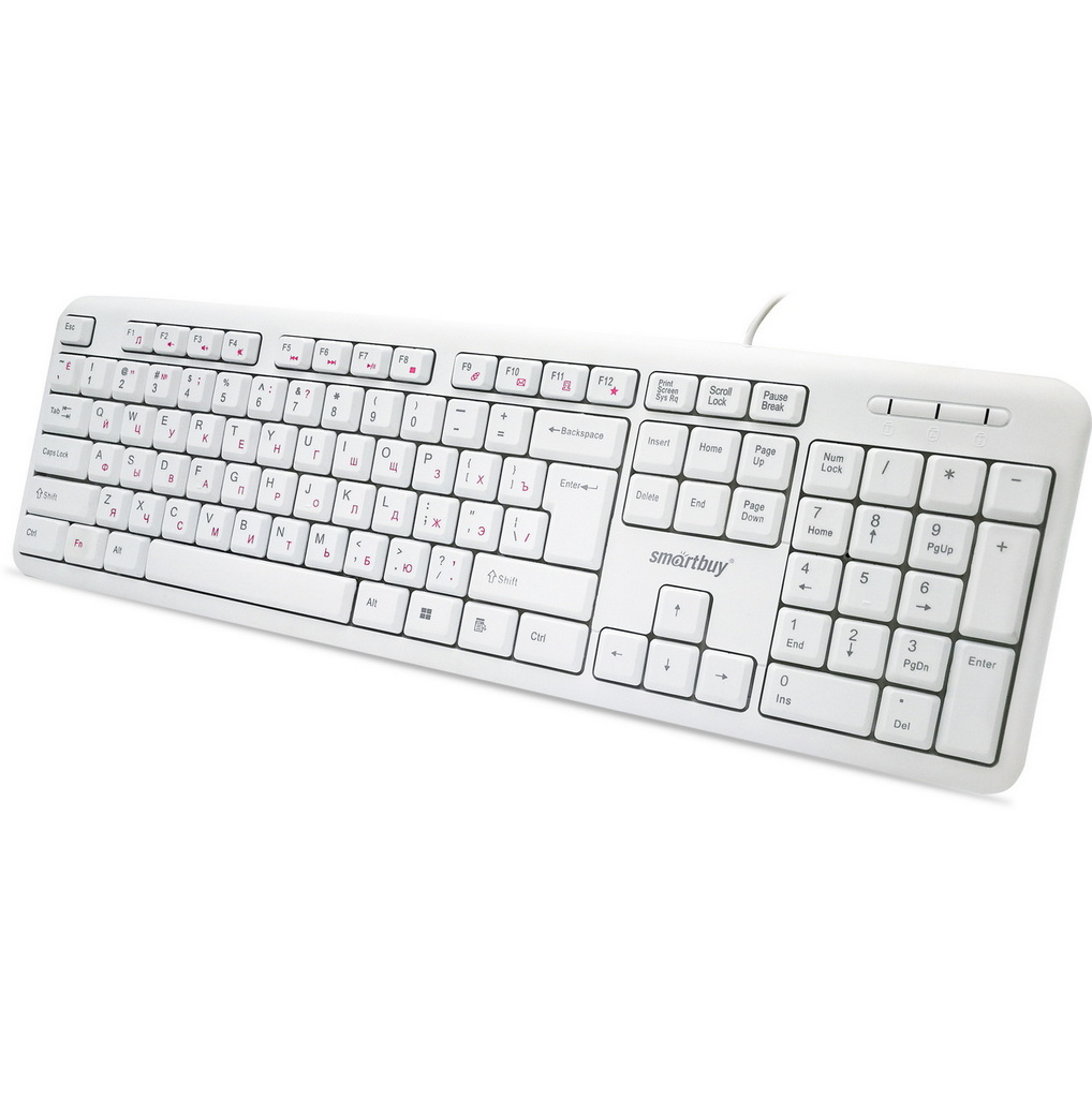 Клавиатура Smartbuy ONE 210, USB, белый