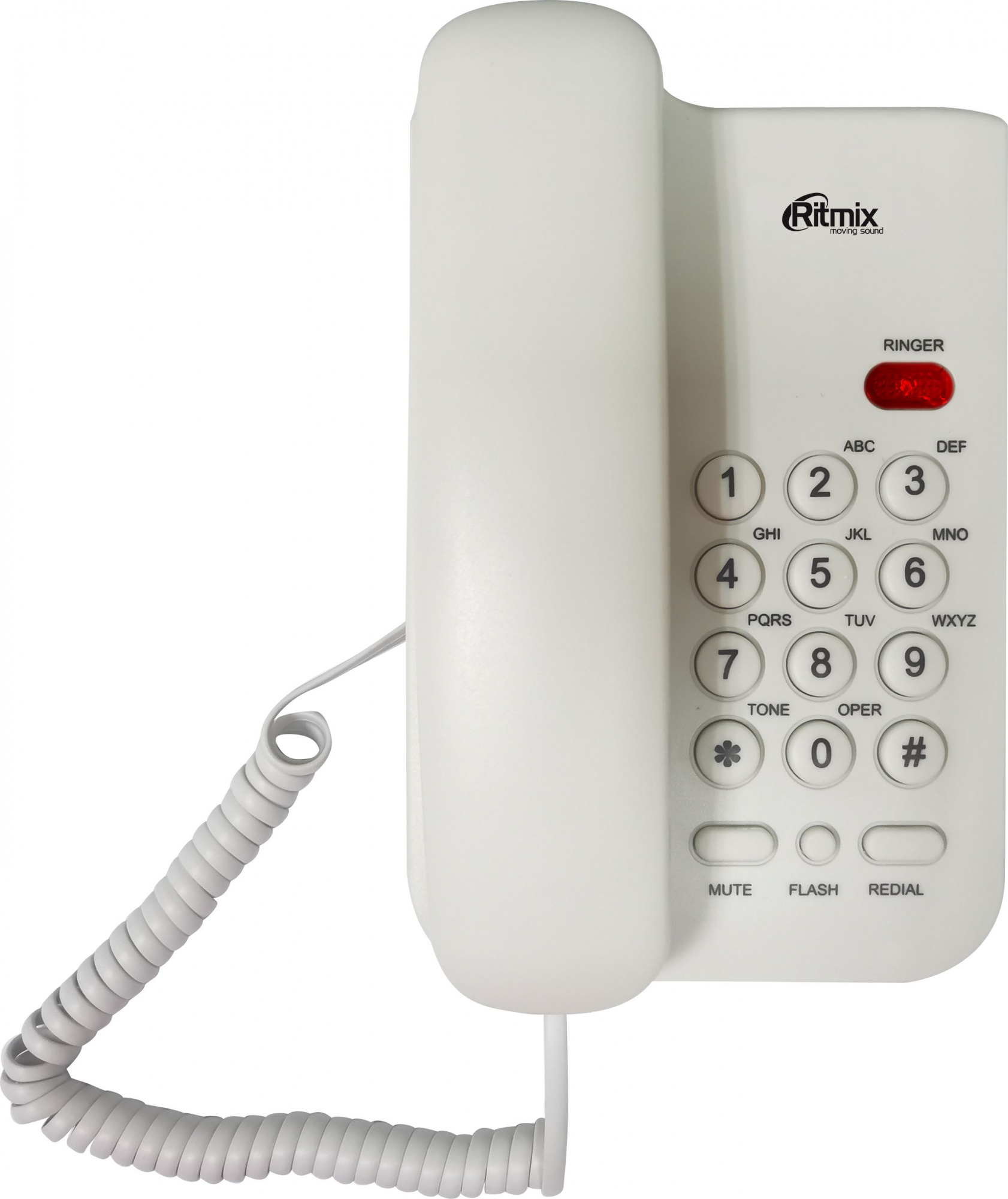 Телефон проводной RITMIX RT-311, белый