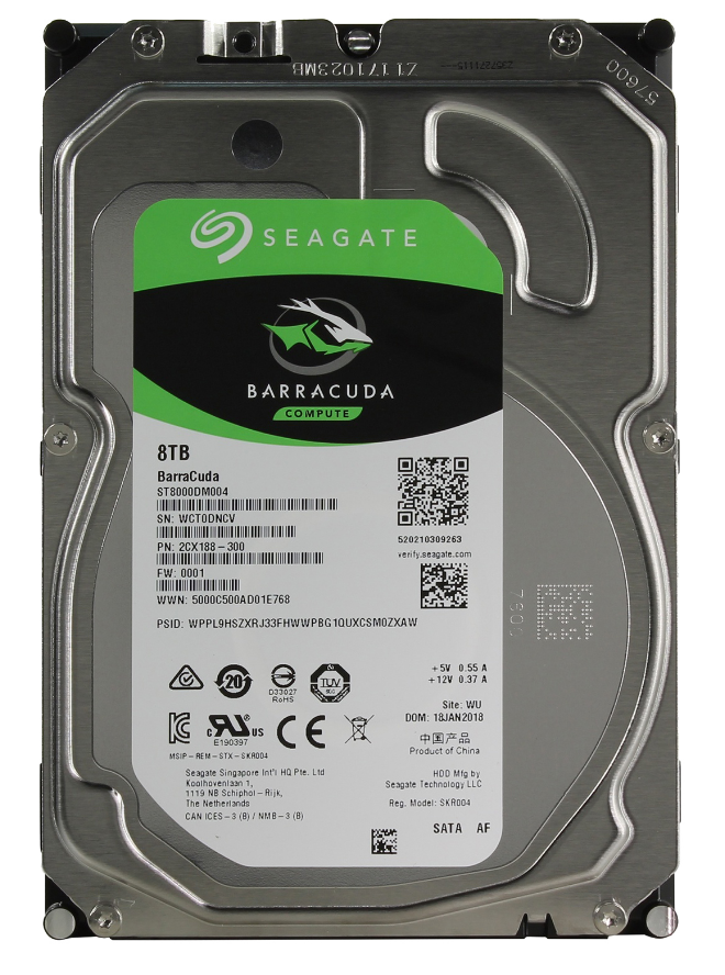 Жесткий диск 3.5" 8Tb Seagate Barracuda (ST8000DM004)