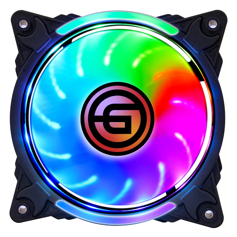 Вентилятор для корпуса Ginzzu RGB 12R6
