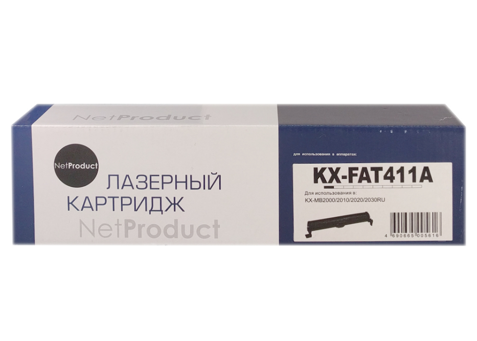 Тонер-картридж совместимый NetProduct N-KX-FAT411A (Panasonic KX-MB1900/2000/2020/2030/2051) 2k