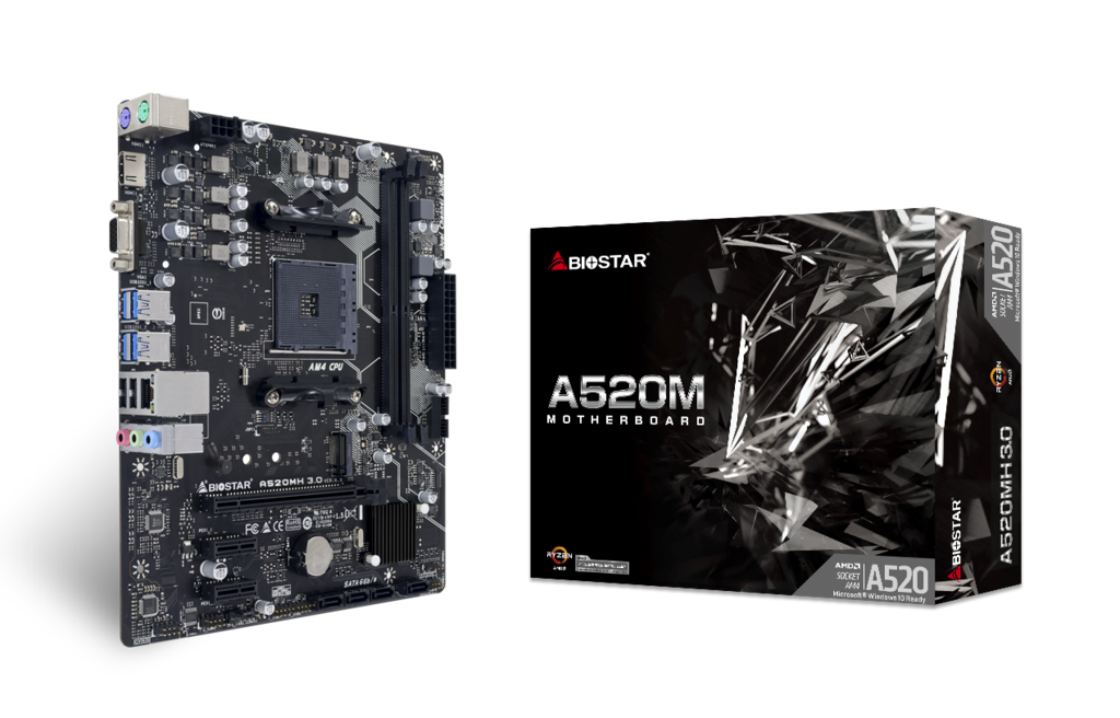 Материнская плата Socket AM4 Biostar A520MHP