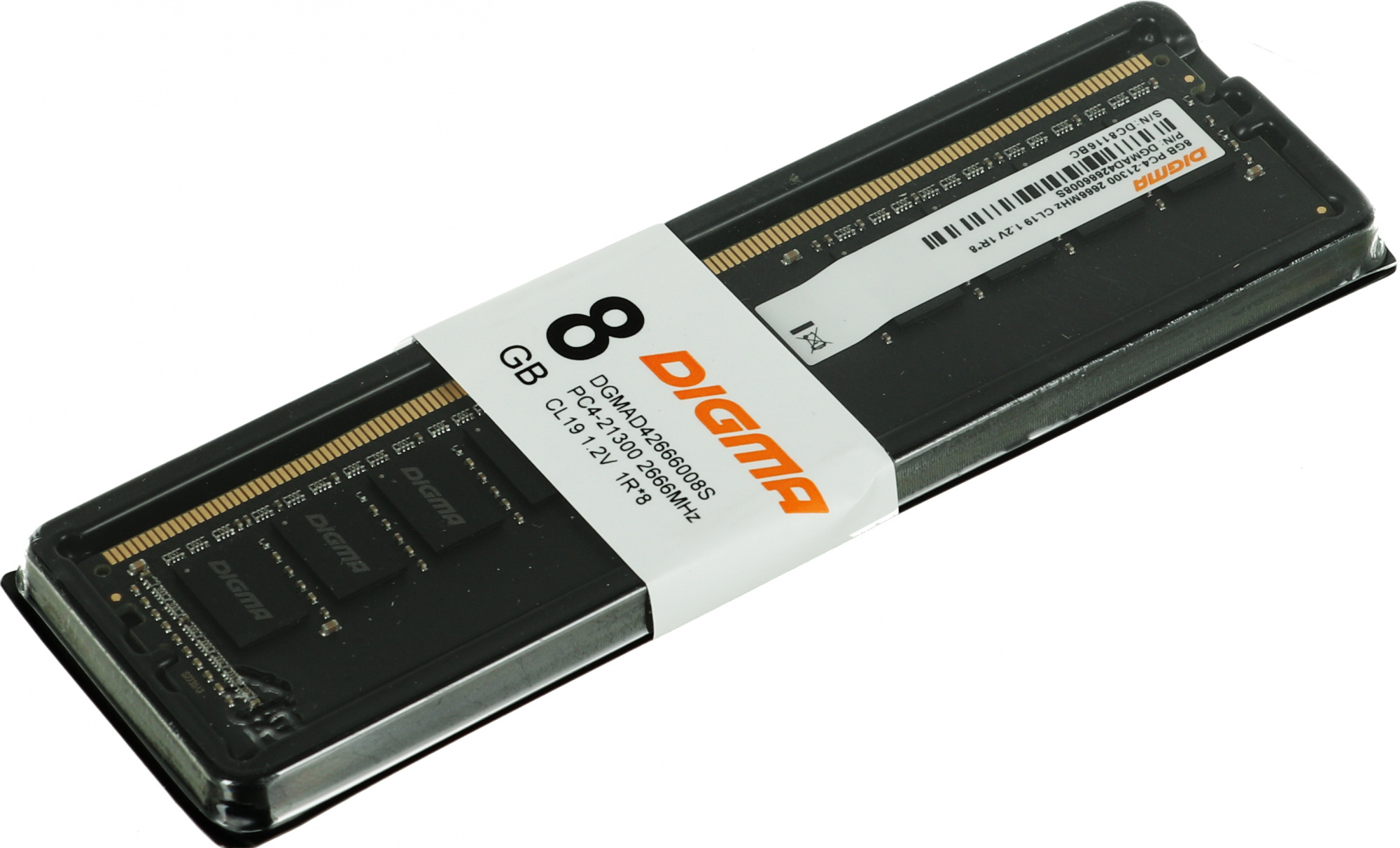 Модуль памяти DDR4 8Gb PC21300 2666MHz Digma DGMAD42666008S
