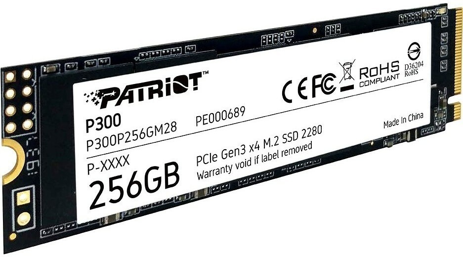 Накопитель SSD M.2 NVMe 256Gb Patriot P300 (P300P256GM28)