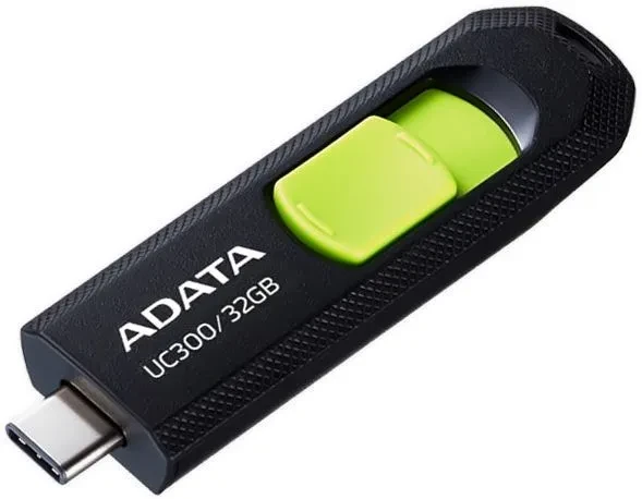 Флеш накопитель OTG USB 3.2 Type-C 32 ГБ ADATA UC300 [ACHO-UC300-32G-RBK/GN]