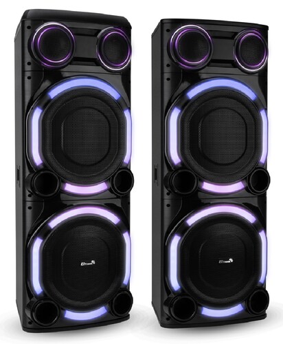 Колонка 15" (30-57 CRAZY BOX 5000) динамик 4шт/15" комплект 2 колонки ELTRONIC с TWS