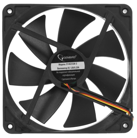Вентилятор для корпуса Gembird D14025SM-3, 140x140x25, 3pin