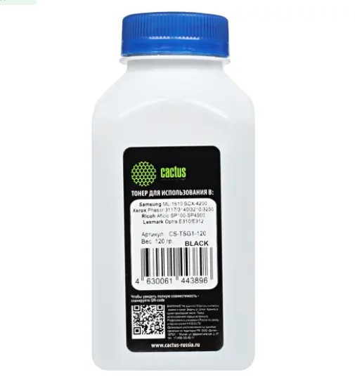 Тонер Cactus Универсальный для Samsung ML1610/2010/SCX 4100/4200, Bk, 120 г, флакон CS-TSG1-120
