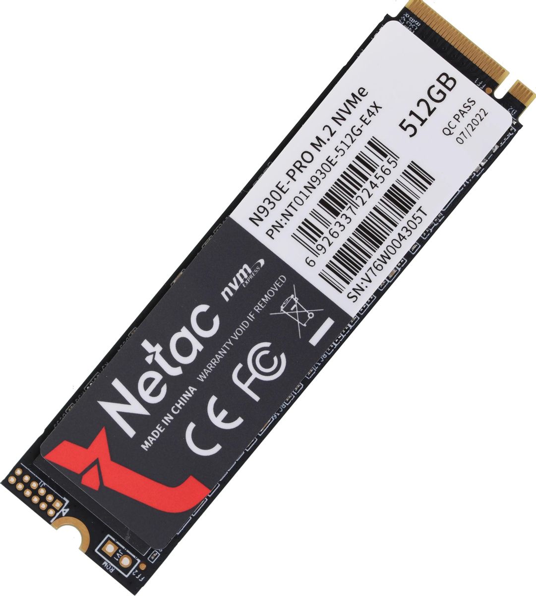 Накопитель SSD M.2 NVMe 512GB Netac N930E Pro NT01N930E-512G-E4X