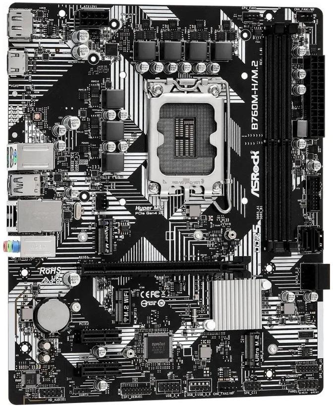 Материнская плата Socket 1700 ASRock B760M-H/M.2 DDR5