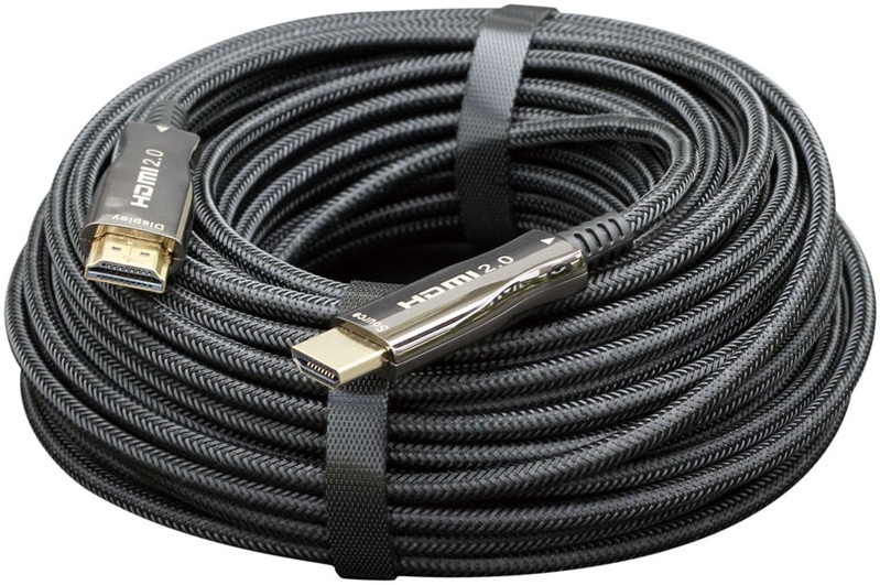Активный оптический кабель HDMI Cablexpert 50м, 19M/19M, v2.0, AOC, черный, CCBP-HDMI-AOC-50M