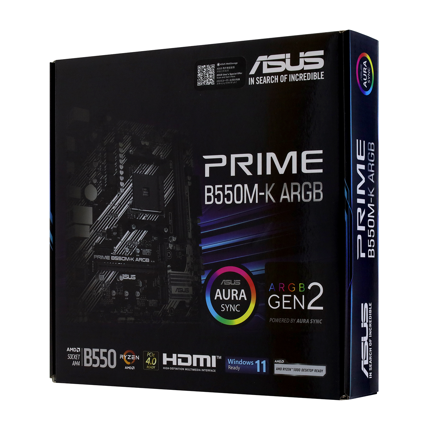 Материнская плата Socket AM4 ASUS PRIME B550M-K ARGB