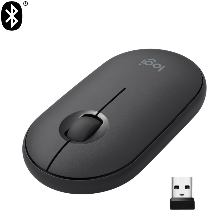 Мышь беспроводная Logitech Pebble M350, черный