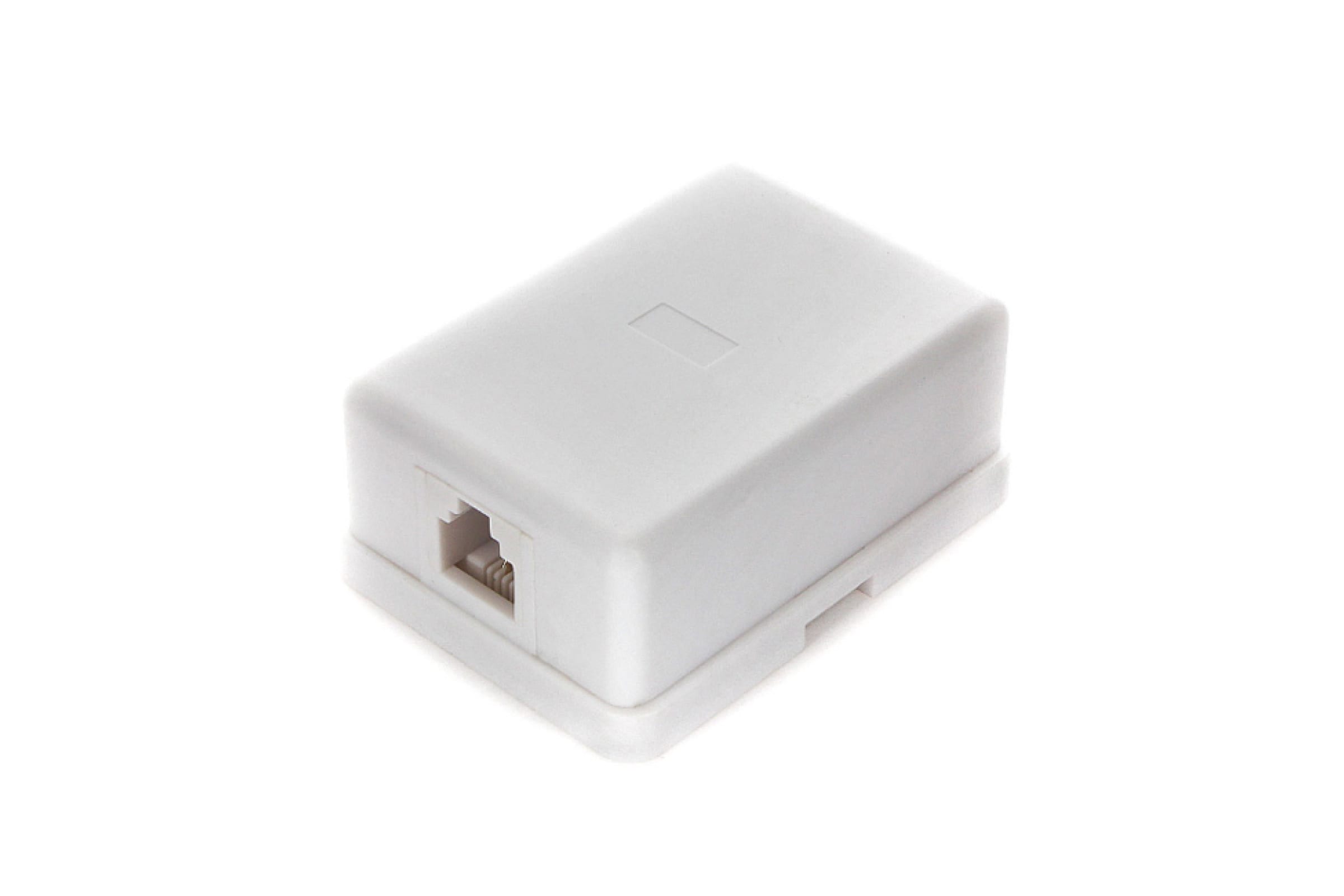 Розетка телефонная Cablexpert TA-101 RJ-11 (6P4C) внешняя 1 порт, белая