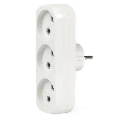 Тройник Smartbuy SBE-16-A02-3 3 розетки, белый