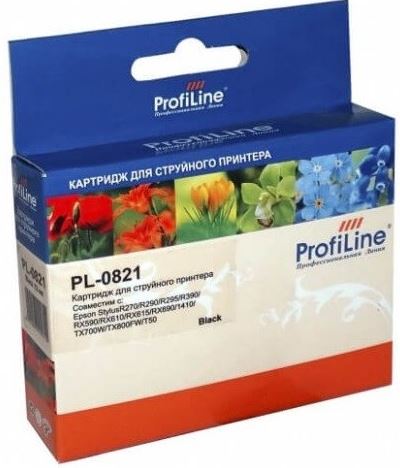 Картридж струйный ProfiLine PL-0821 для принтеров Epson StylusR270/R290/R295/R390/RX590, черный