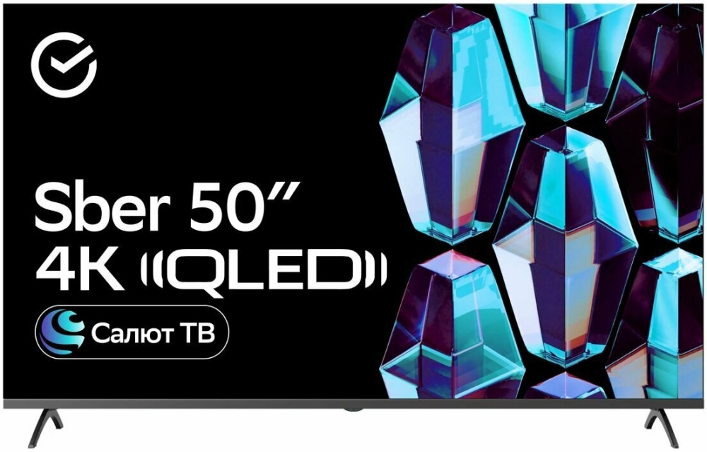 Телевизор 50" Sber SDX 50UQ5235, QLED, чёрный