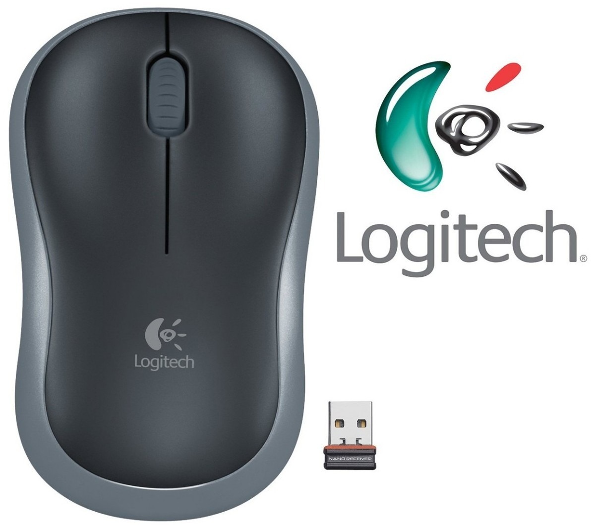 Мышь беспроводная Logitech M185, серый