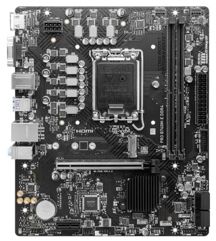 Материнская плата Socket 1700 MSI PRO B760M-E DDR4