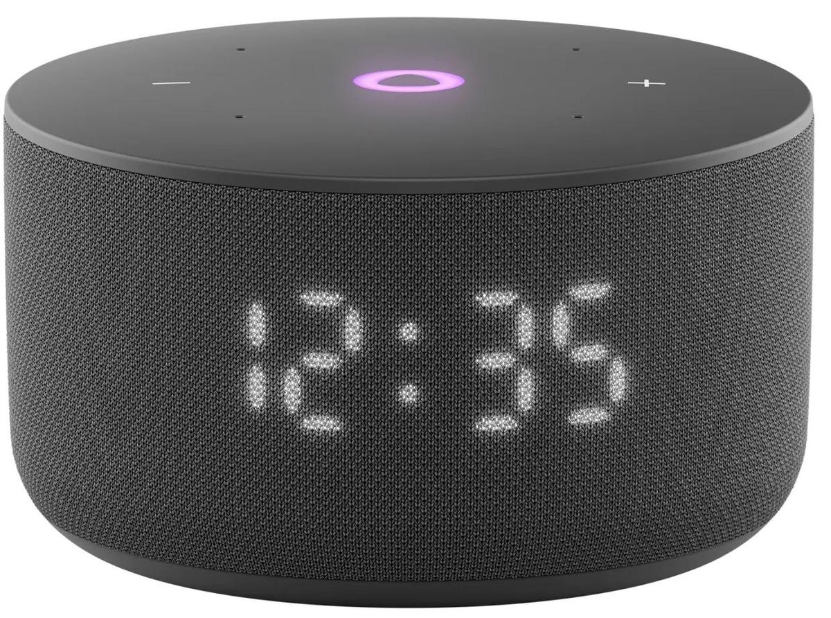 Умная колонка Яндекс Станция Мини 3 черная (c часами) (YNDX-00027BLK)