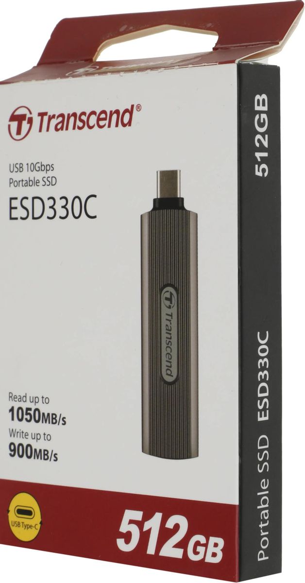 Внешний накопитель SSD 512b Transcend ESD330C (TS512GESD330C), серый