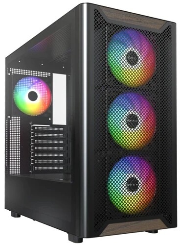 Корпус ATX без БП Montech XR Wood (B), ARGB, черный