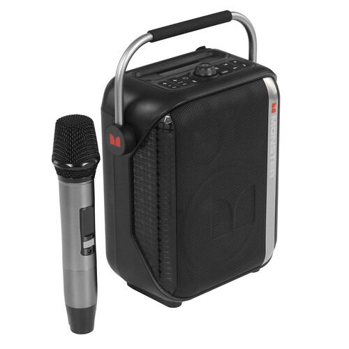 Портативная колонка с караоке MONSTER Traveler Mini (MS22186), (1 беспр. микр. в комлпекте), чёрный