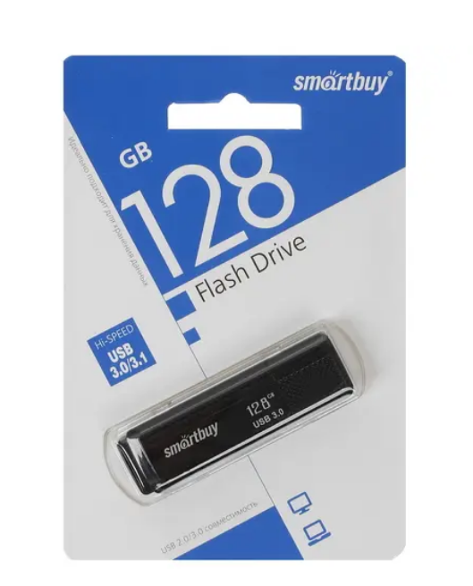 Флеш накопитель 128Gb USB 3.0 SmartBuy Dock Black (SB128GBDK-K3)