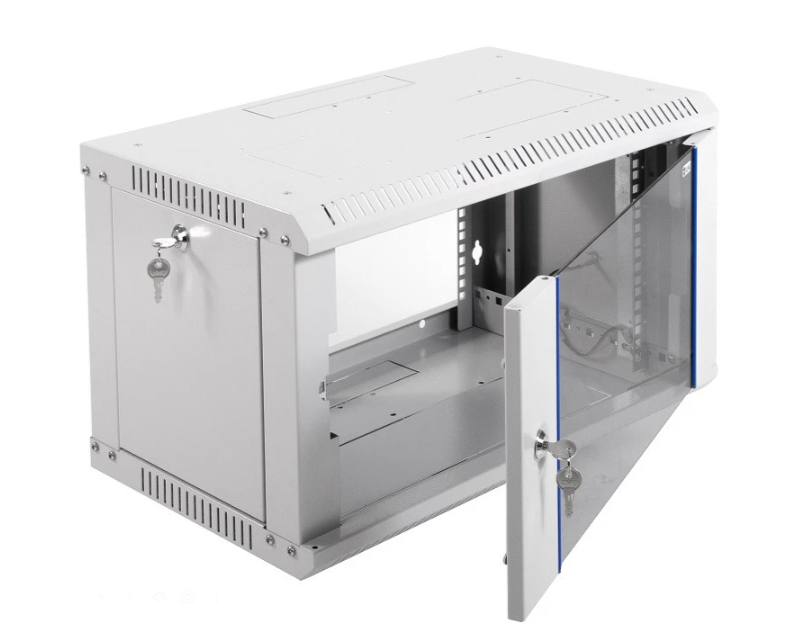 Шкаф коммутационный ЦМО ШРН-Эконом (ШРН-Э-6.350) настенный 6U 600x350мм пер.дв.стекл 85кг серый 300м