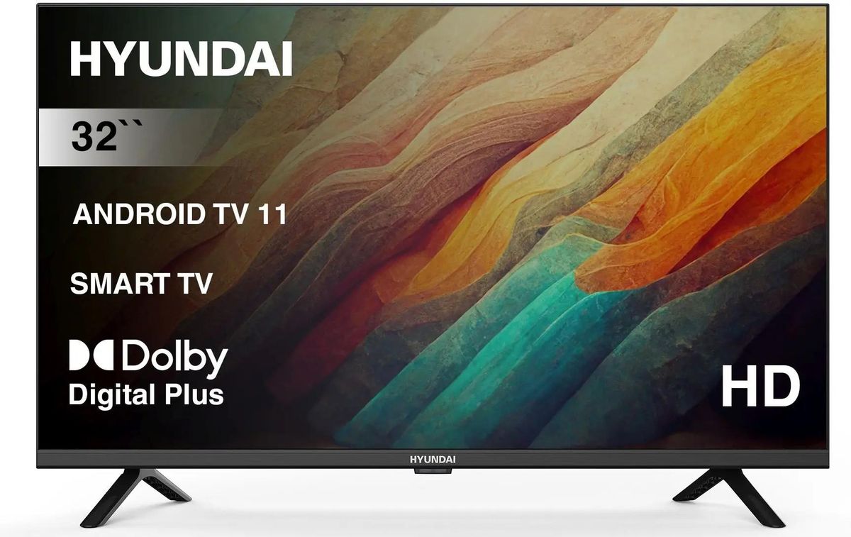 Телевизор 32" Hyundai H-LED32BS5002 Smart Android TV, HD, 60Hz, черный