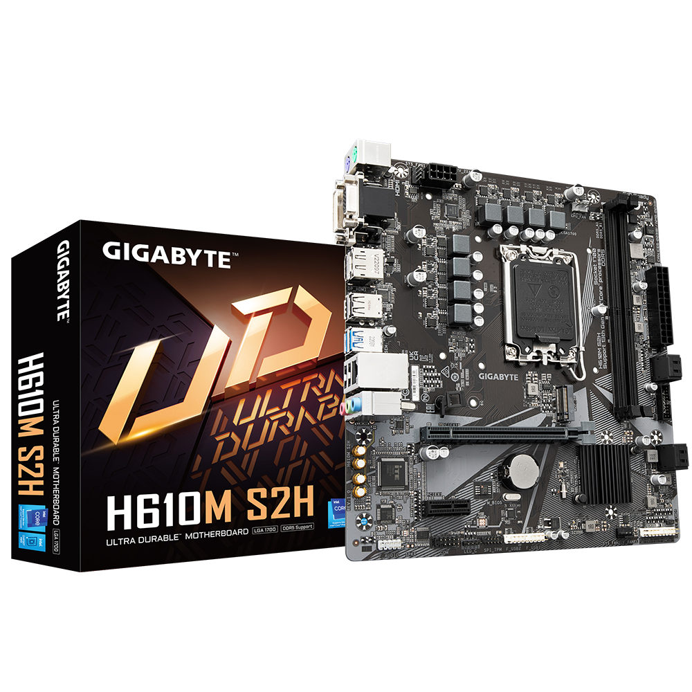 Материнская плата Socket 1700 GIGABYTE H610M S2H DDR5