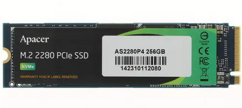 Накопитель SSD M.2 NVMe 256GB Apacer AS2280P4 (AP256GAS2280P4-1)