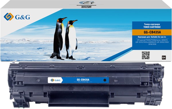 Картридж совместимый G&G, HP CB435A/ Canon 712 1.5k с чипом