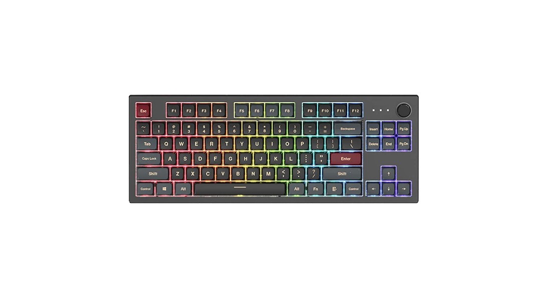 Клавиатура механическая Montech Mkey 87 Darkness (MK87FY) черно-красная