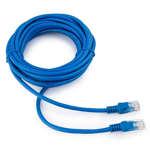 Патчкорд UTP Cablexpert PP12-5M/B кат.5e, 5м, литой, многожильный (синий)