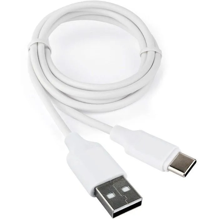 Кабель USB - Type-C Cablexpert CCP-USB2-AMCM-1M-RU-W, 3A, 36Вт, QC3.0, медь, 1м, белый