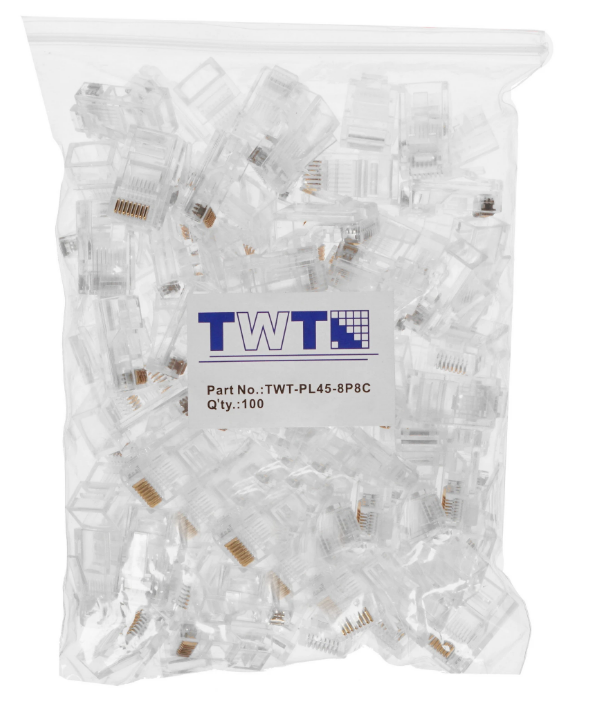 Коннектор Lanmaster (TWT-PL45-8P8C) UTP кат.5e RJ45 прозрачный (упак.:100шт)