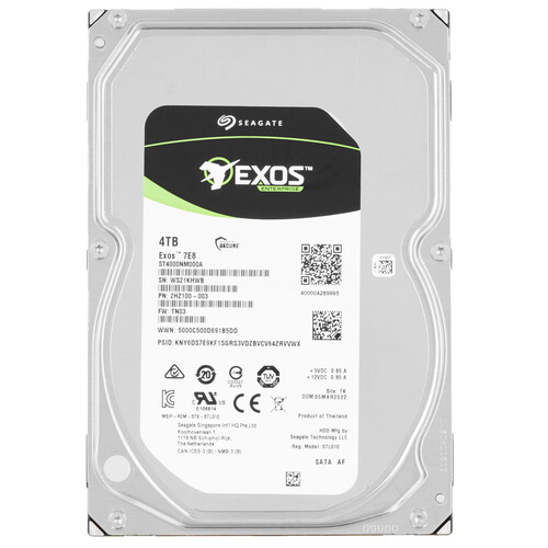 Жесткий диск 3.5" 4Tb Seagate Exos 7E8 (ST4000NM000B)