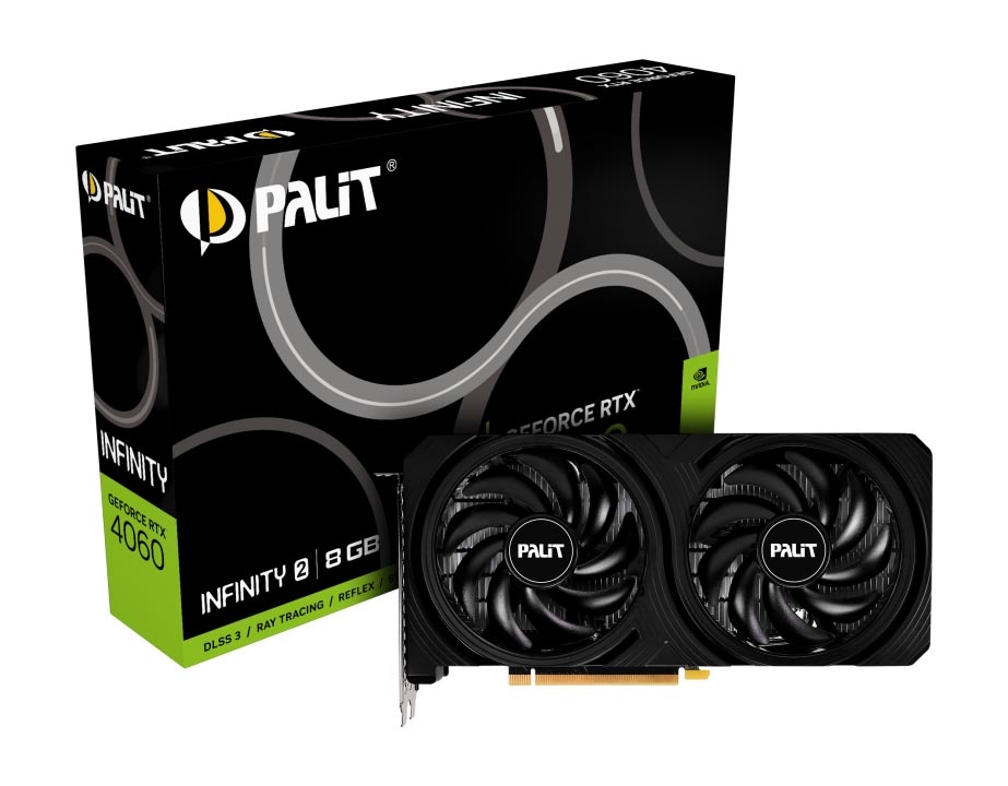 Видеокарта PCI-E 4.0 8Gb GeForce RTX 4060 Palit INFINITY 2 NE64060019P1-1070L