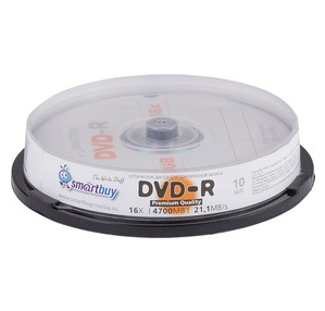 Оптический диск DVD+R Smartbuy 4.7 Гб, 16х, 10шт, кейк-бокс (SBDV-R10)/20