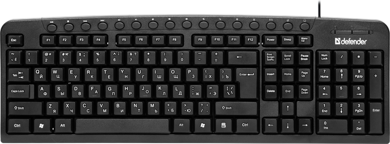 Клавиатура Defender Focus HB-470 RU,черный,мультимедиа