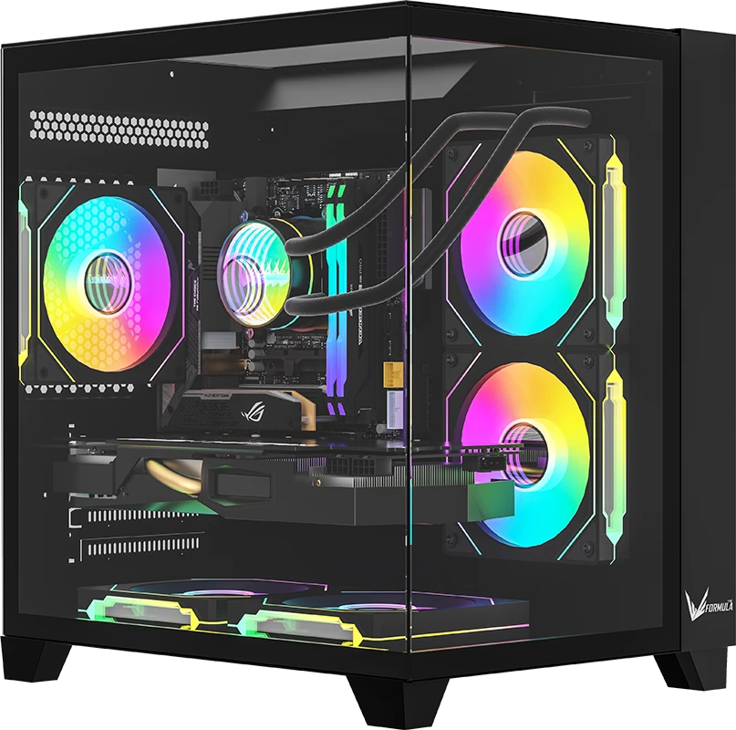 Корпус mATX без БП Formula CRYSTAL Z9M B, черный